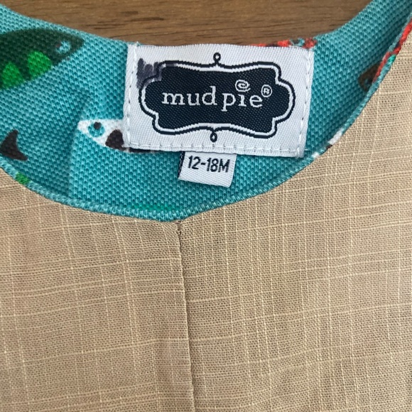 Mud Pie 12-18 month novelty fish one piece outfit with matching bib like new - Picture 6 of 6